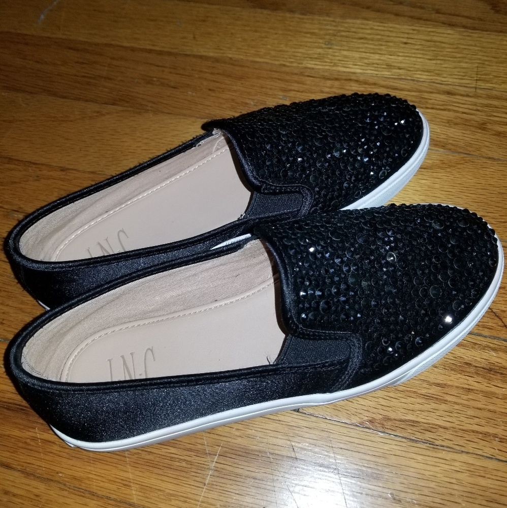 Black INC Studded Slide-Ins